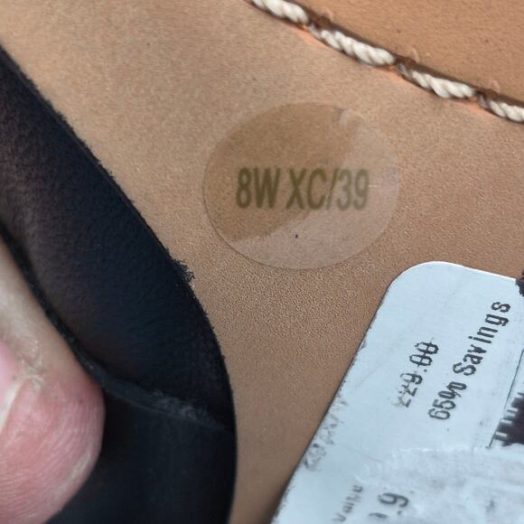 NEW Vince Camuto Sewinny Knee-High Wide-calf Heel Boots Black leather size 8W XC - Picture 5 of 7